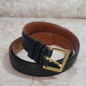 Coach Black and Gold Mens Casual Belt Size 34